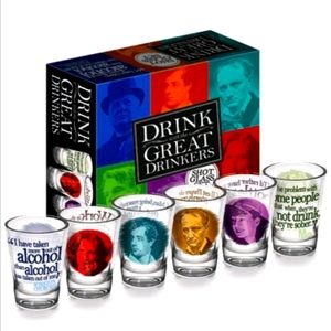 Six Great Drinkers Shot Glasses